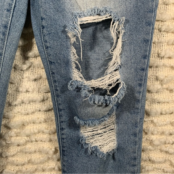 REWASH JEANS WOMANS 7 JUNIORS DISTRESSED THRASHED BEACH CASUAL OUTDOOR TAPERED S - Picture 4 of 13